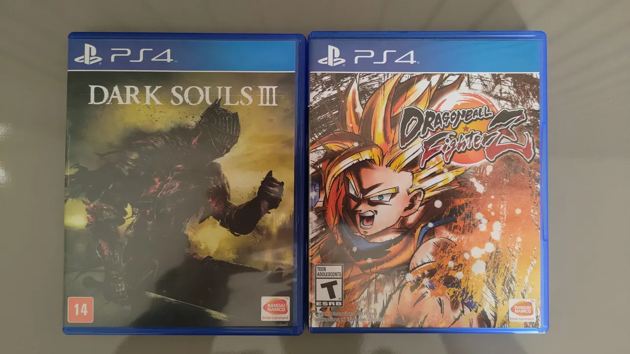 Jogos de PS4: Dark Souls III e Dragon Ball FighterZ