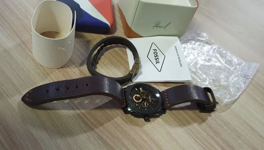 Relógio Fossil Machine Fs4656 Couro - Foto 3
