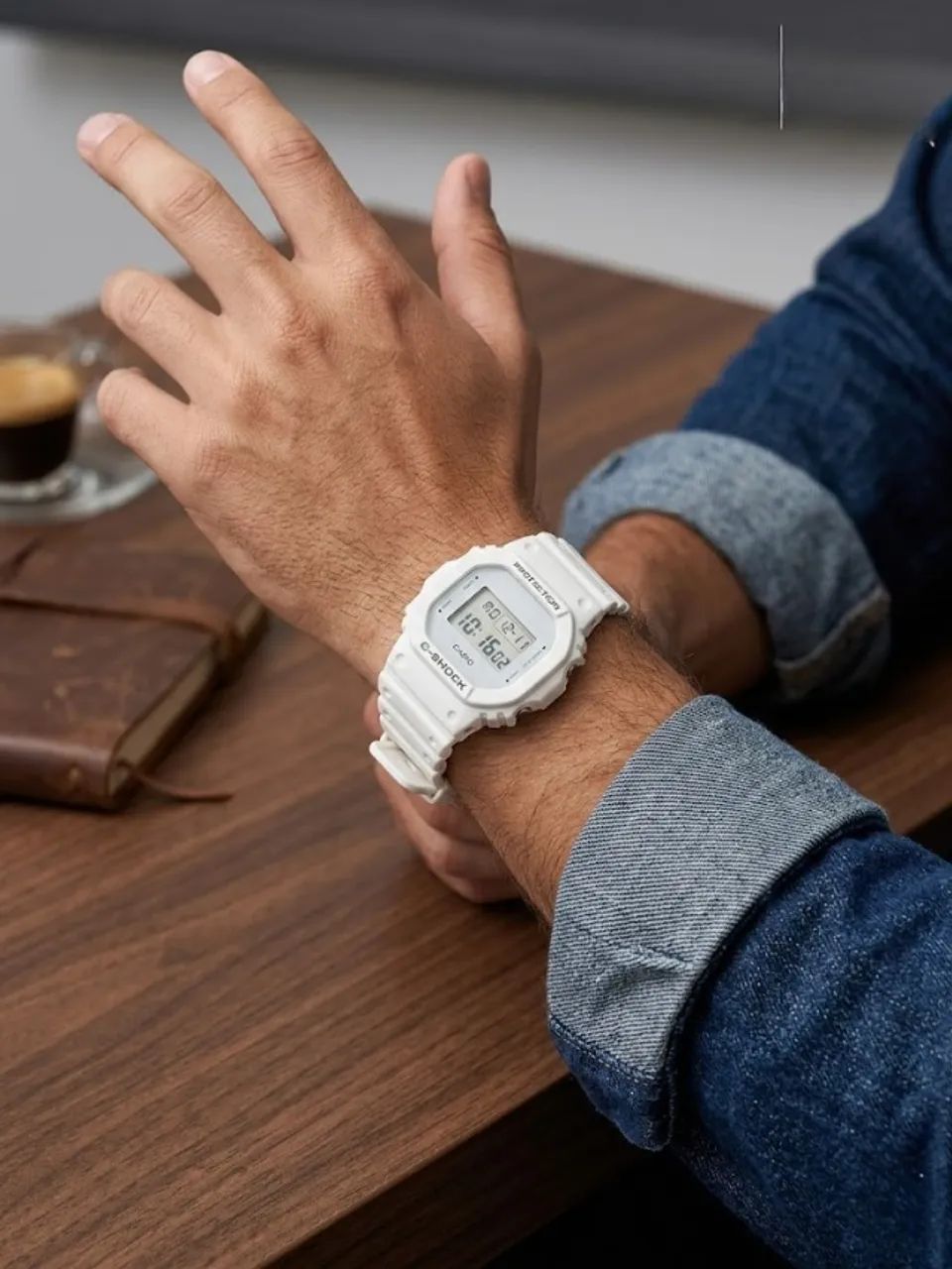 Relógio G Shock Casio Quadrado Digital Branco - Foto 4