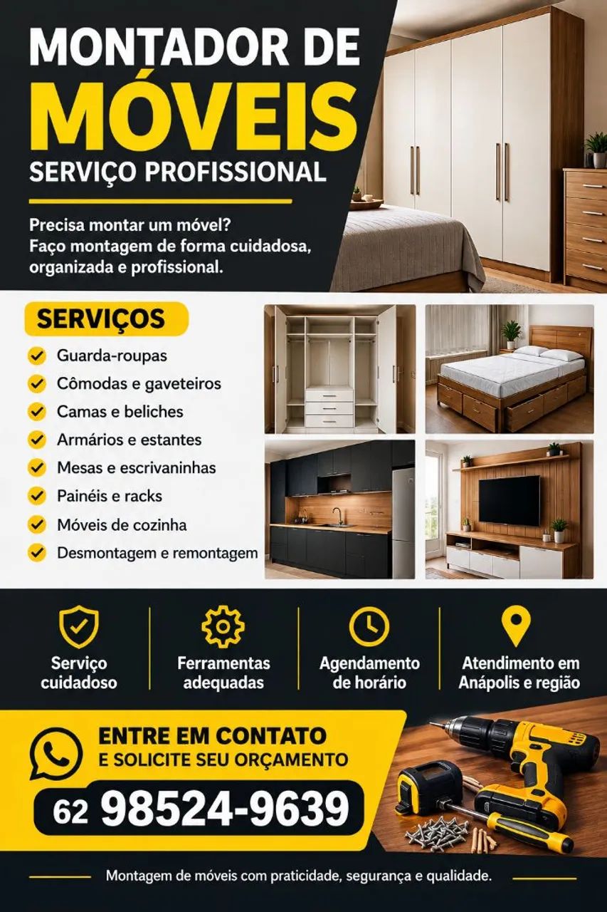 Montador de Móveis Profissional em Anápolis - Orçamento