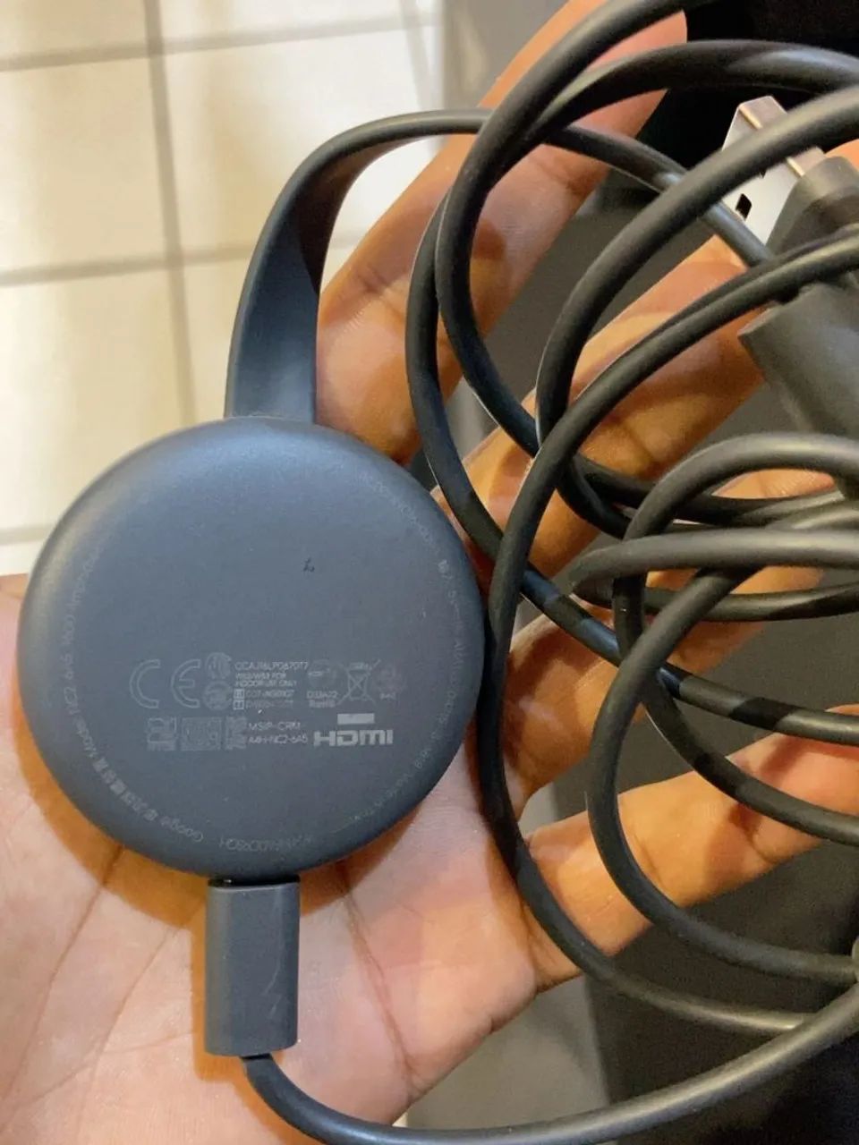 Chromecast com cabo USB e caixa - Foto 4