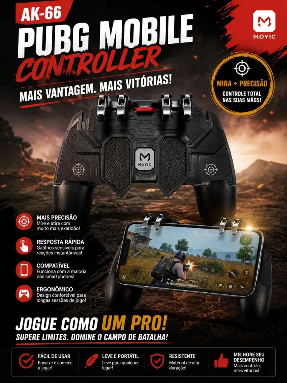 "Domine o campo de batalha: transforme seu celular em um console e garanta sua vitória!"