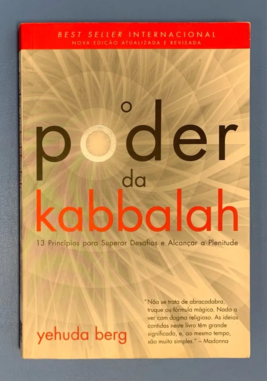 O poder da Kabbalh - Yehuda Berg nunca folheado , manchas na lateral .