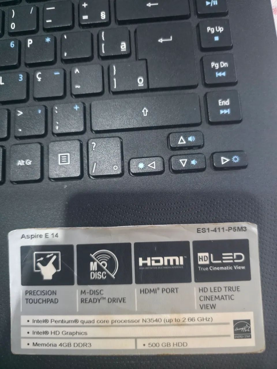 Carcaça notebook acer aspire e 14.  Es1-411-P5m3 - Foto 2