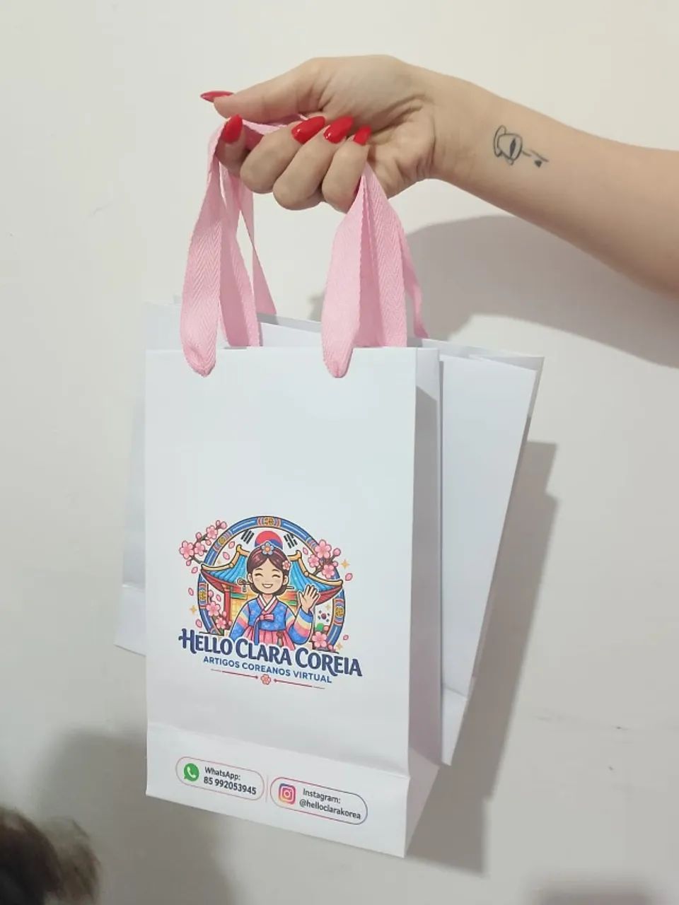 sacola de papel personalizada para loja - Foto 2
