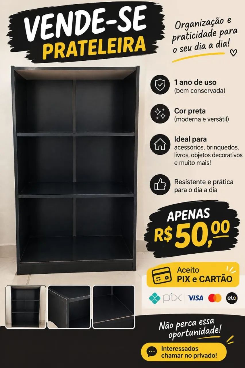 Prateleira preta 