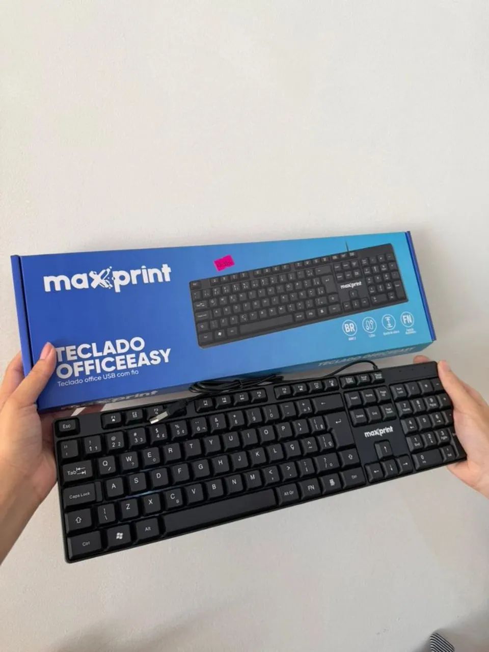 Teclado com fio OfficeEasy USB2.0 Preto Maxprint
