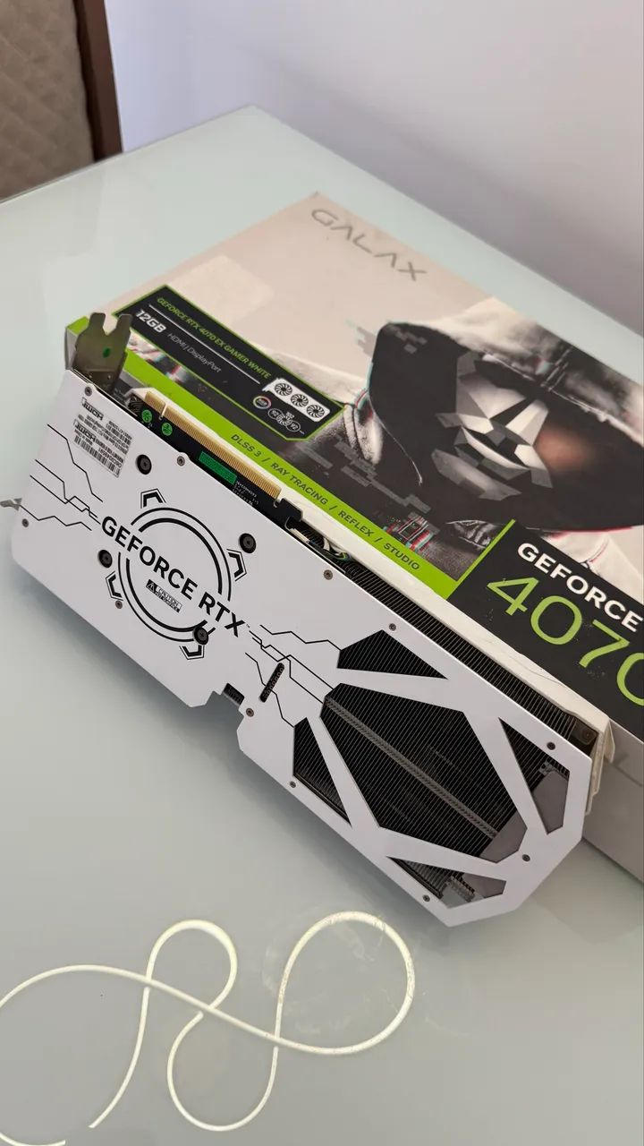 Placa de Vídeo NVIDIA RTX 4070 12GB Galax White - Foto 3