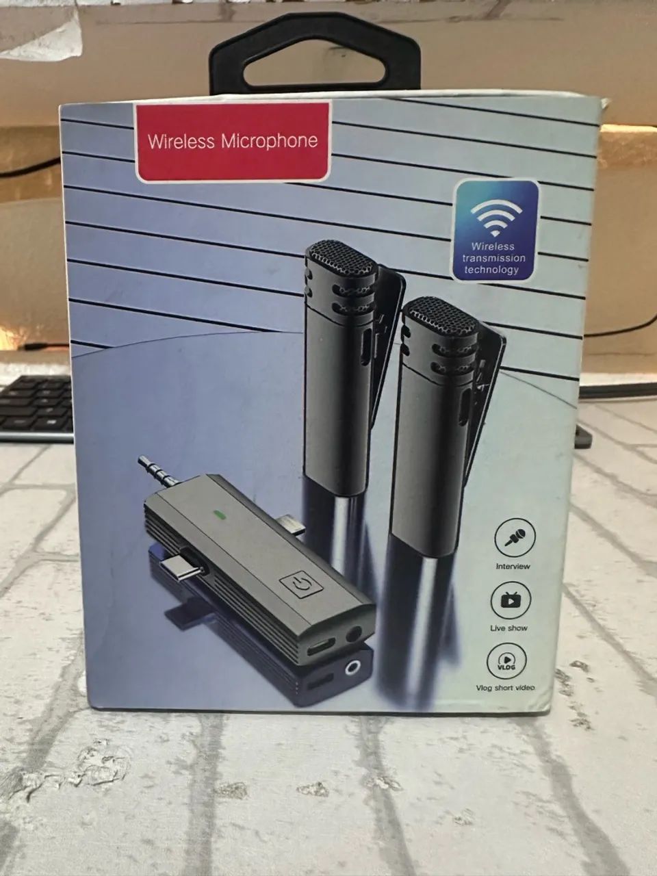 2 Microfones de Lapela sem fio (Android e IPhone)