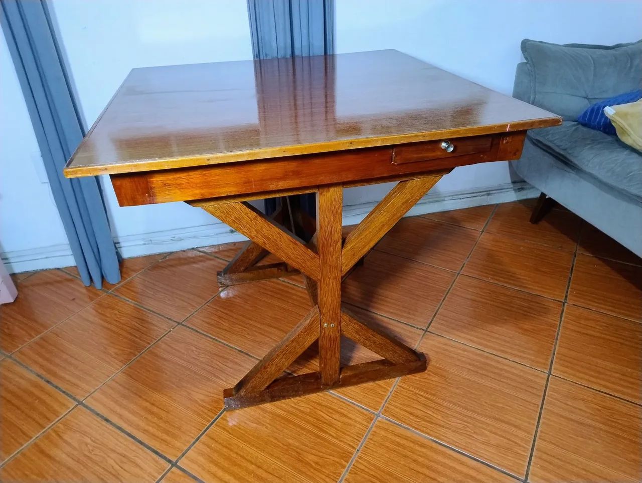 Mesa de jogos madeira maciça  - Foto 5