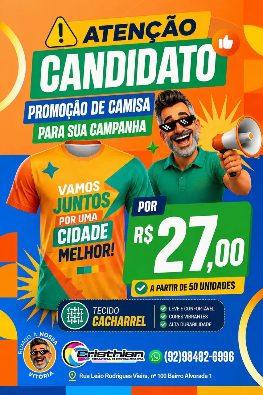 Camisas Para sua Campanha 
