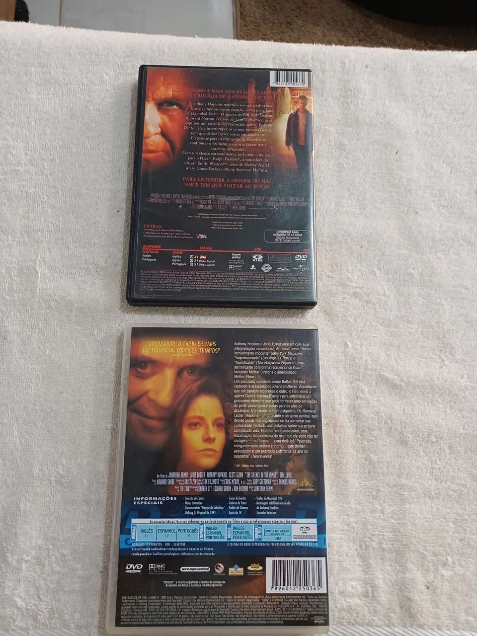 02 DVDs clássicos- O Silêncio dos Inocentes e O Dragão Vermelho - Foto 2