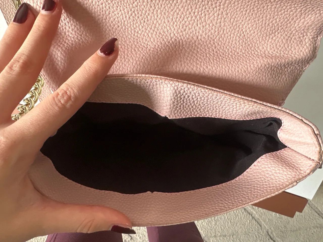 Bolsa de ombro rosa claro  - Foto 4