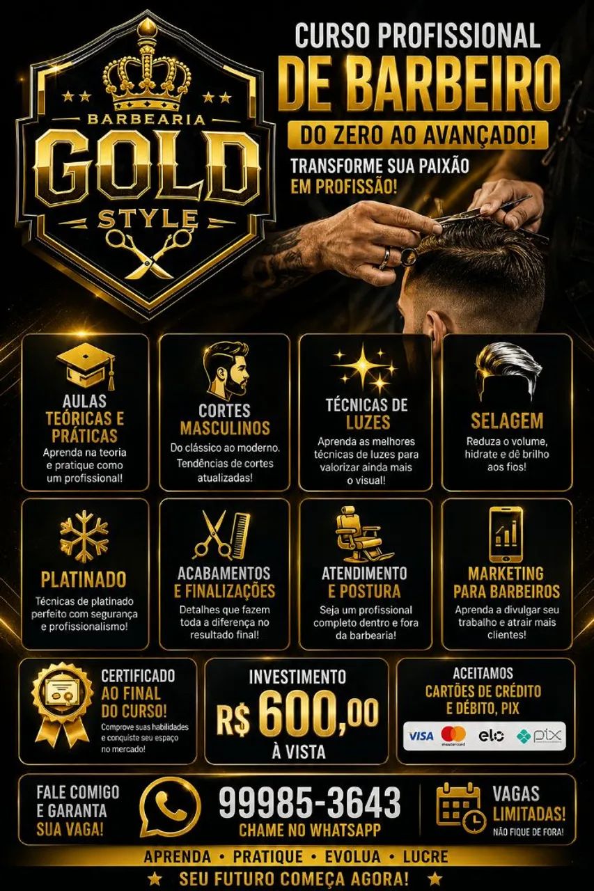 Curso profissional para se tornar um barbeiro de sucesso  - Foto 2