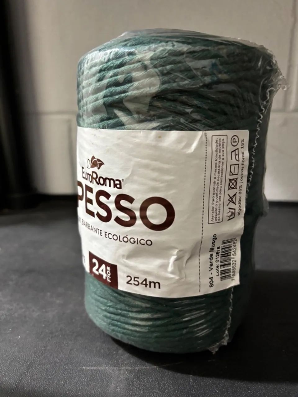 Barbante Euroroma Spesso 24fios Verde Musgo