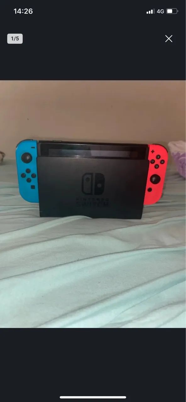 Nintendo Switch com Super Mario Odissey e cuphead  - Foto 3