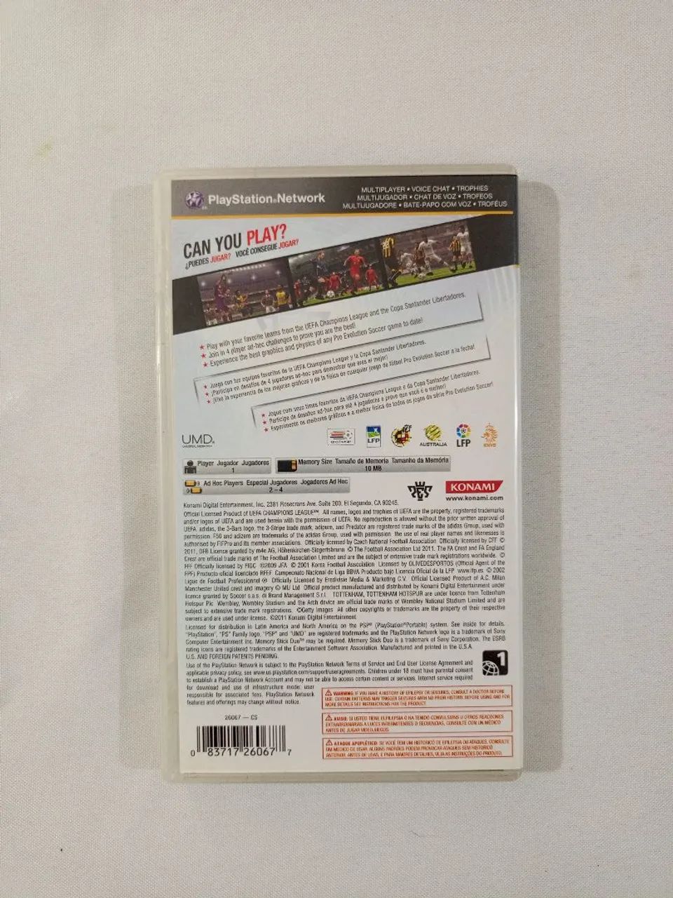 Pro Evolution Soccer 2012 Sony PSP Original Completo - Foto 3