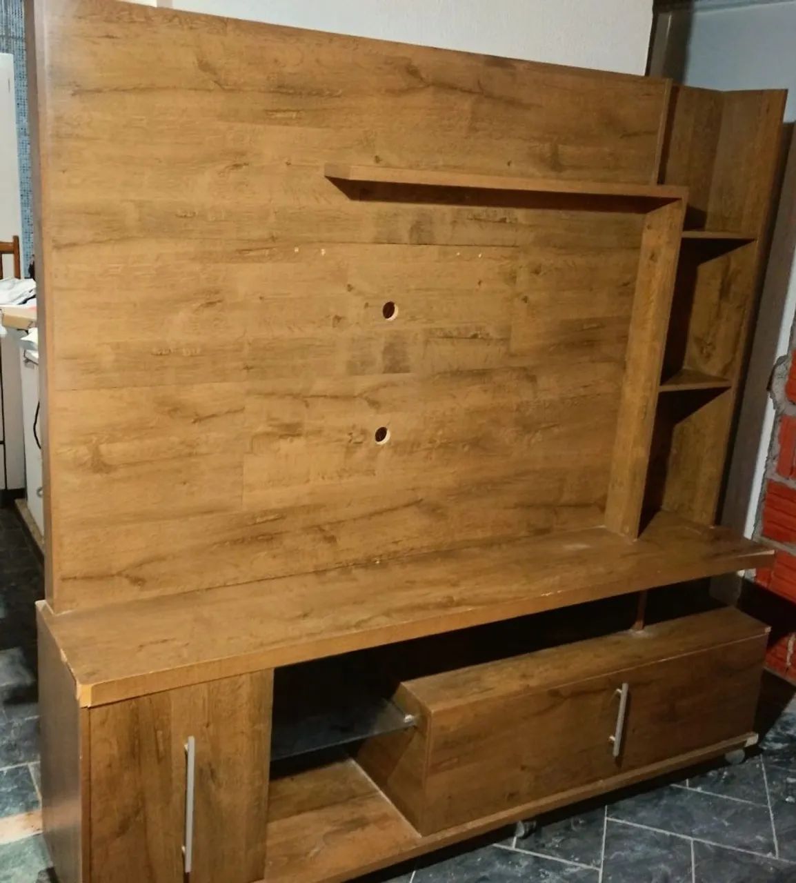 RACK E PAINEL TV MADEIRA MACIÇA 