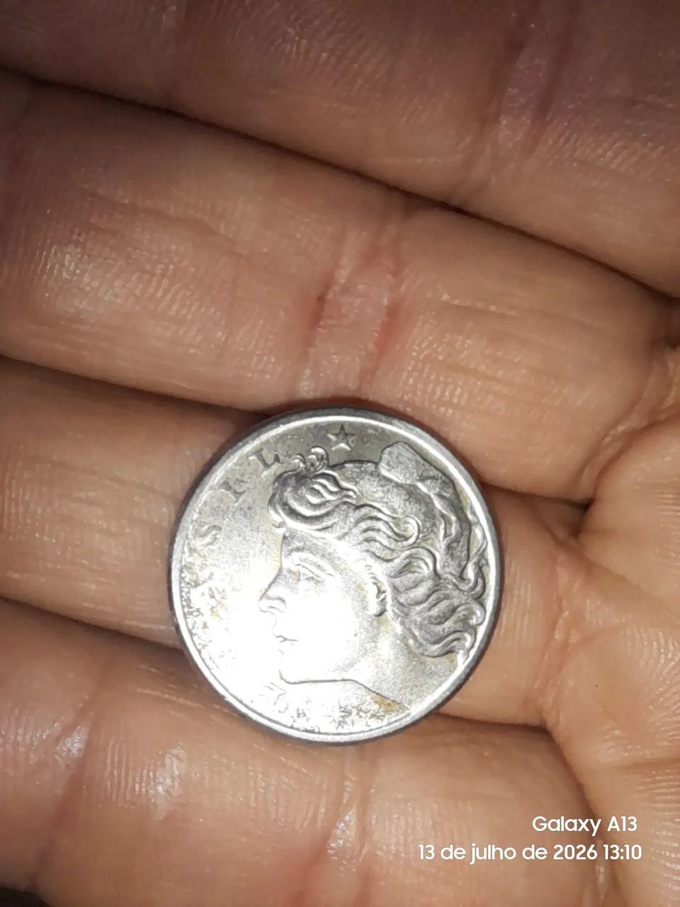 Moeda 10 centavos 1975 - Foto 3
