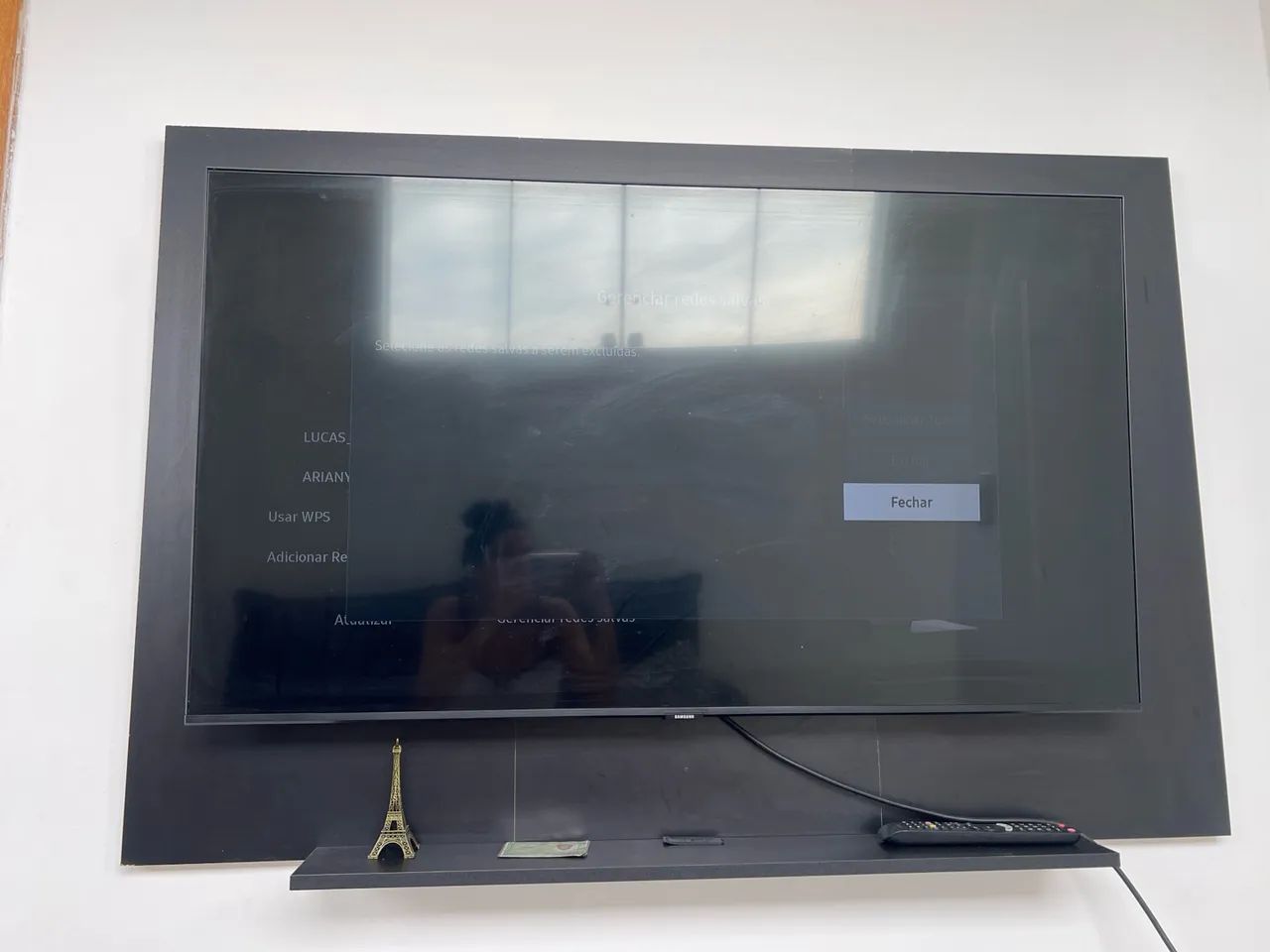 Painel de tv preto até 65 polegadas 