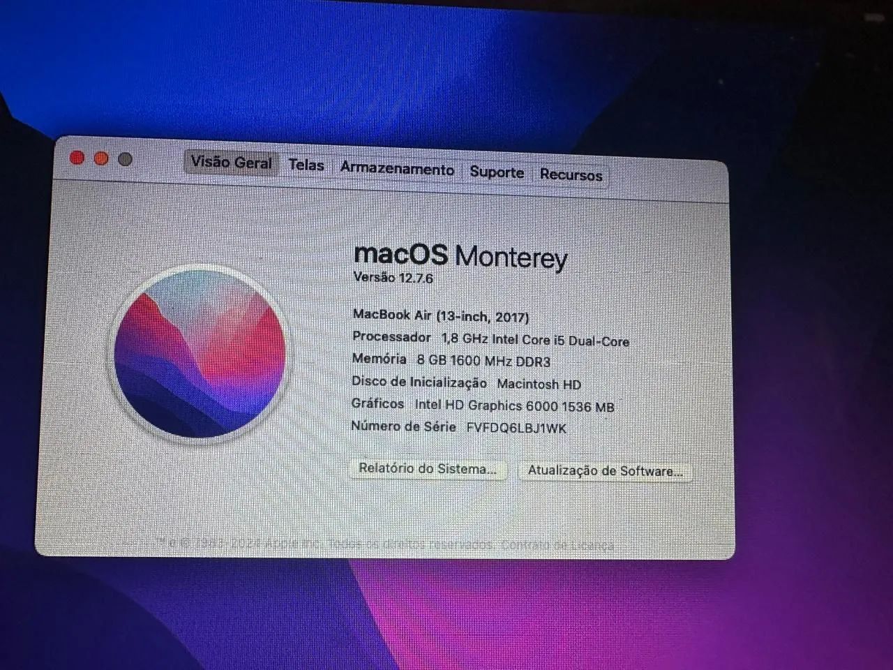 Macbook Air 13" 128Gb Intel estado de novo - Foto 5