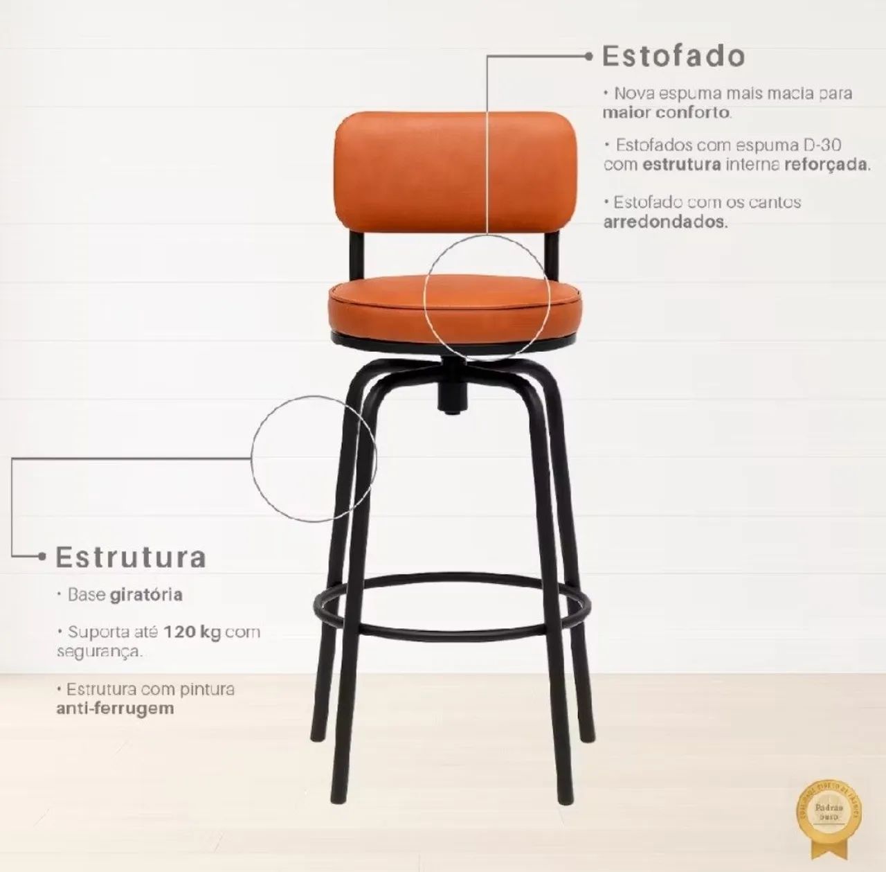 Banquetas Altas Giratórias  - Foto 3