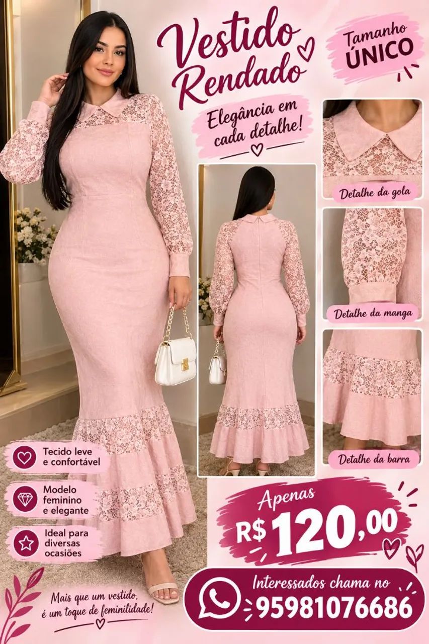 Vestido rendado 