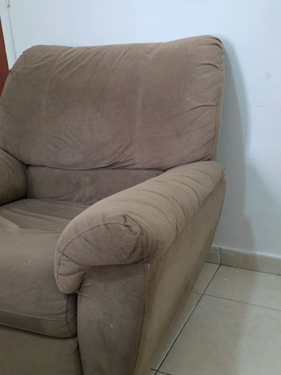 Poltrona do papai Matrix Thor Reclinável em Veludo Marrom - R$800 - Foto 3