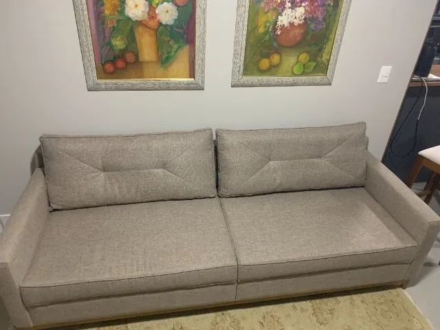Sofa grande cinza -  lar 240 prof 90 alt 70 - Foto 3