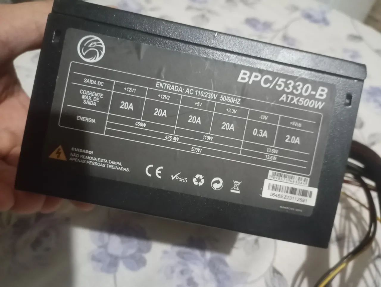 Vende-se essa Fonte de PC 500w funcionando perfeitamente só pegar e usar  - Foto 3