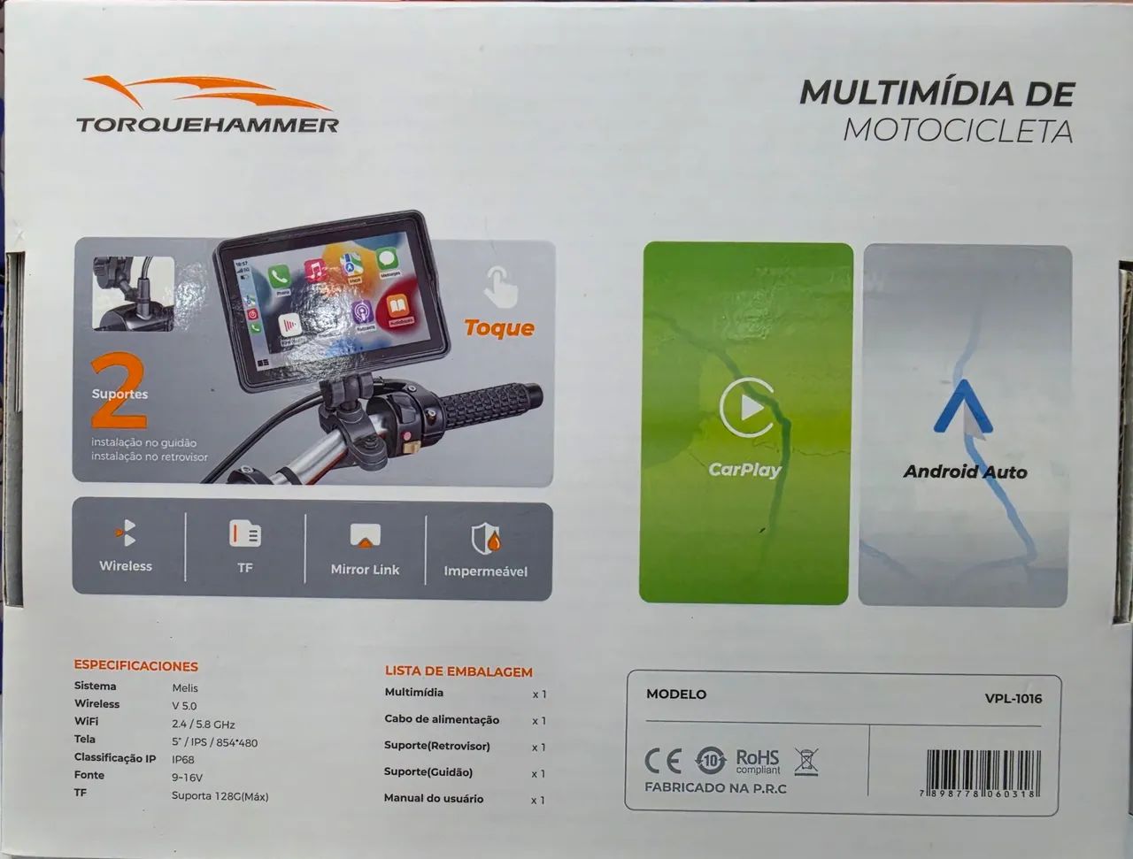 Multimidia Carplay para Moto - Foto 3