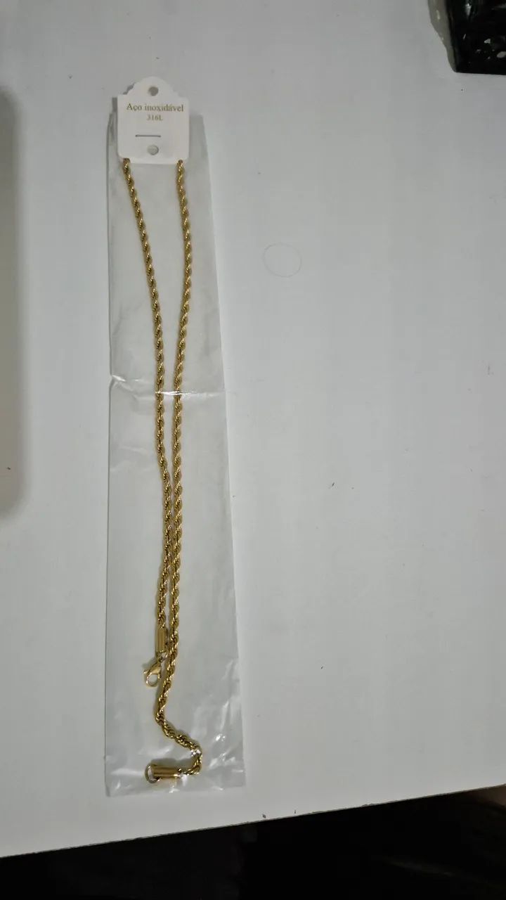 Colar folheado a ouro(5mm e 50cm)