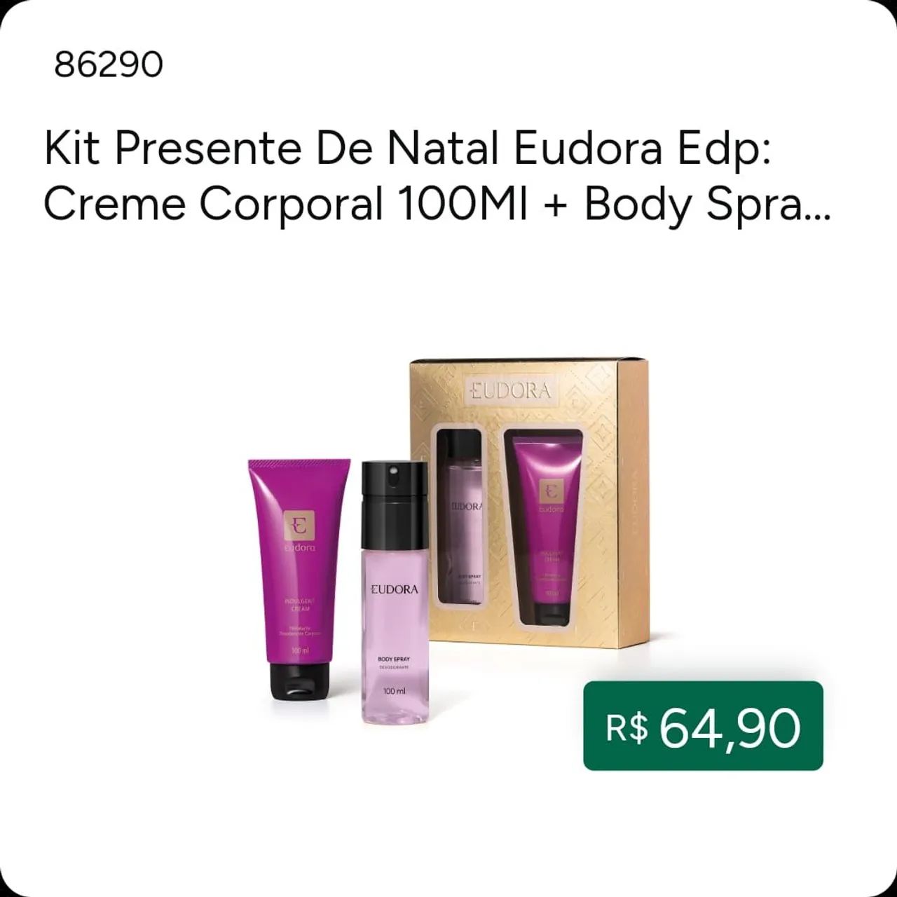 Kit Presente Eudora Roxo