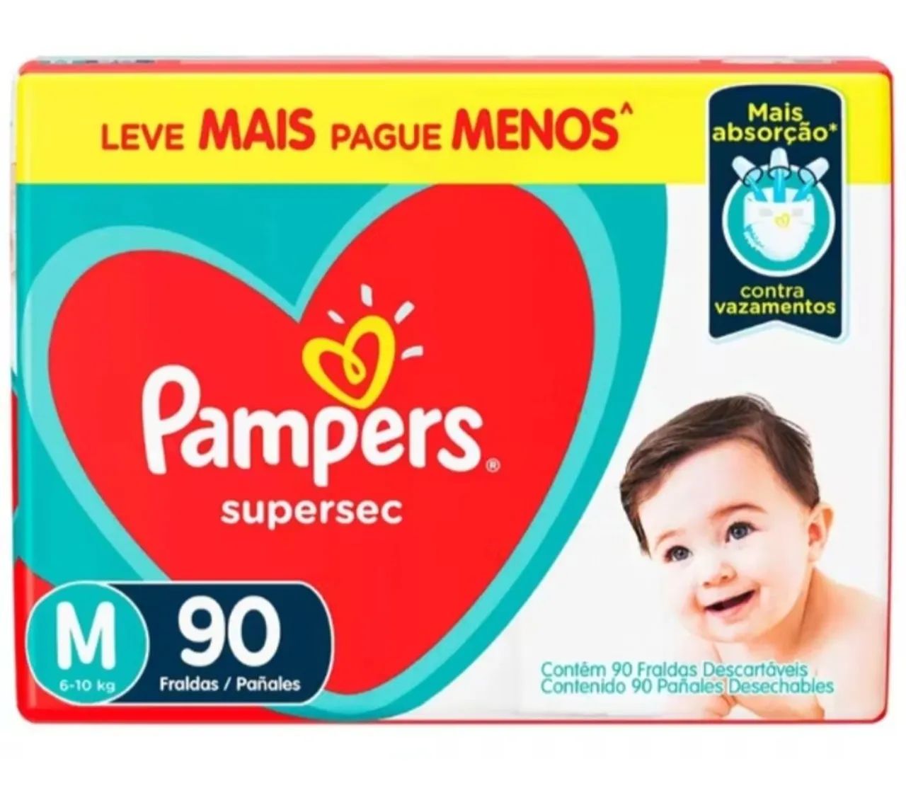 Fraldas pampers super sec