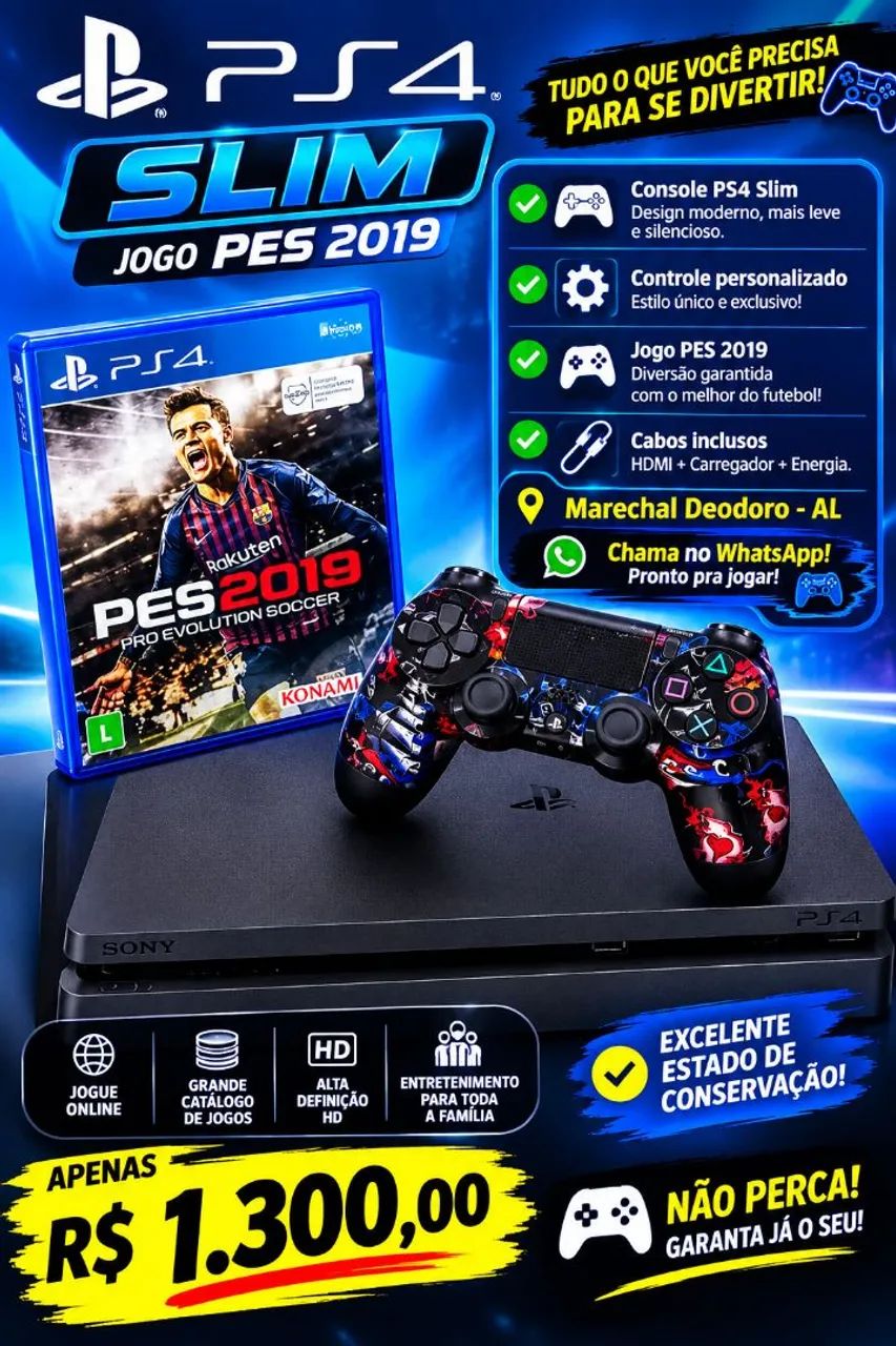 Ps4 slim seminovo 