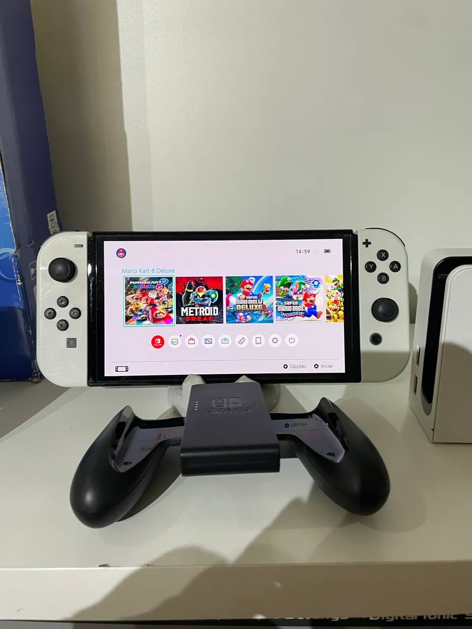 Nintendo switch oled branco destravado - Foto 2