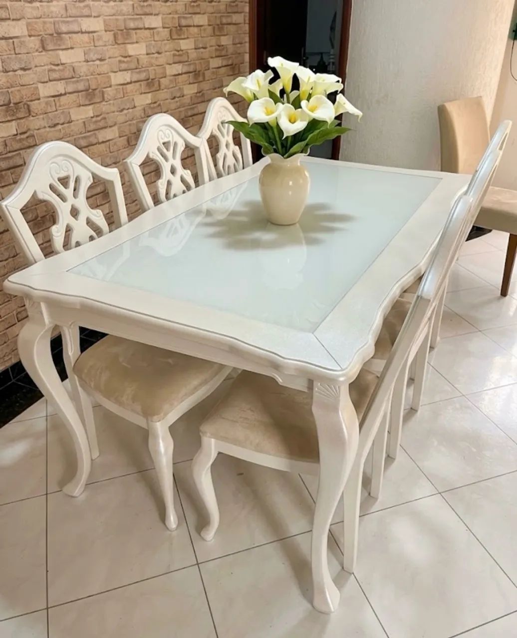 Mesa 6 cadeiras provençal 