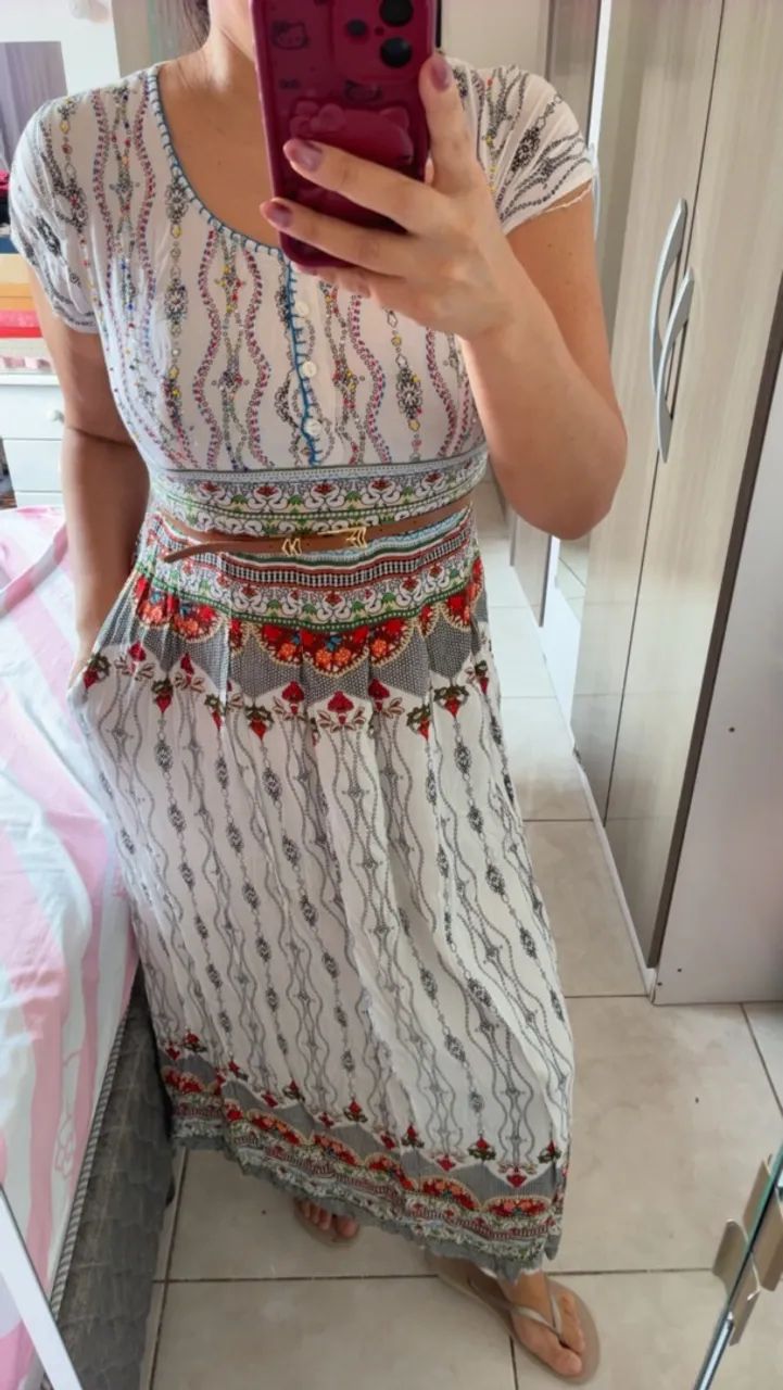 Vestido indiano longo m