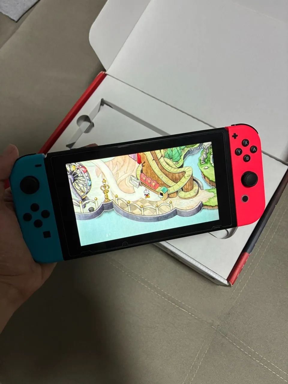 nintendo switch v2 neon completo 