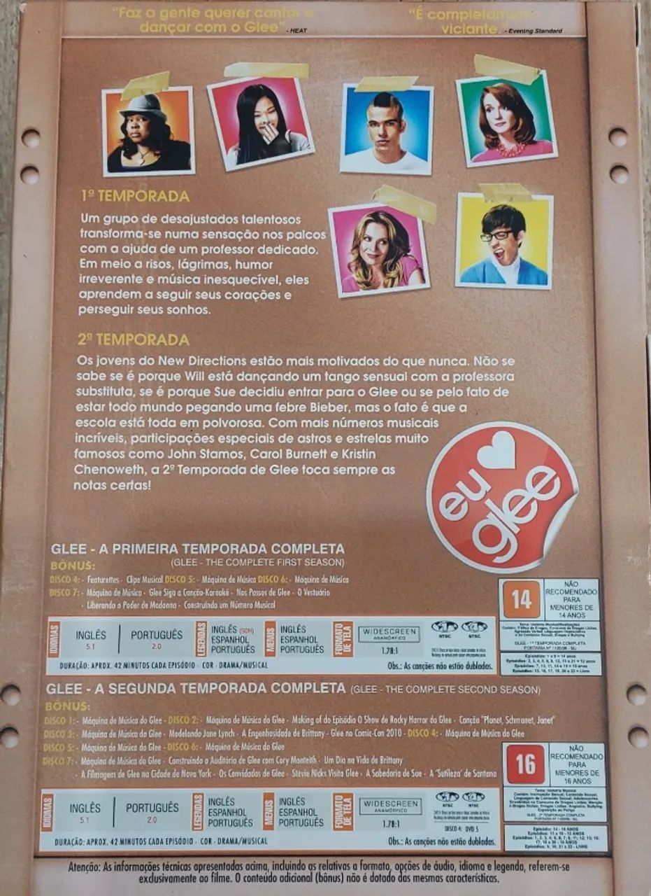BOXSET "GLEE K" - TEMPORADAS 1 E 2 (14 DVDS) - Foto 3