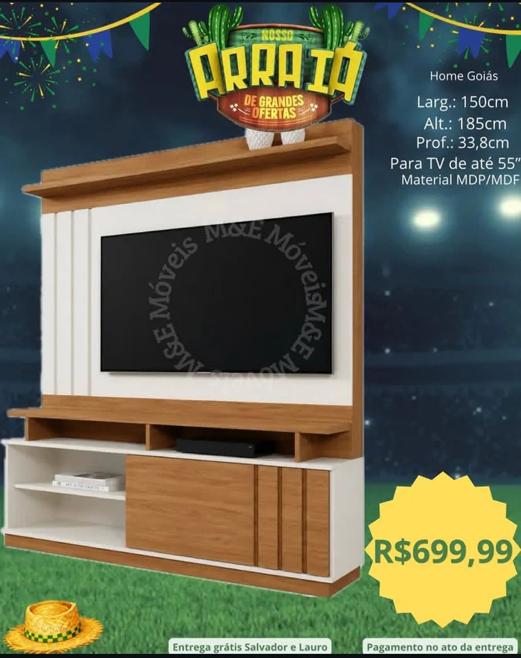 Home para tv de até 55 polegadas com entrega grátis 