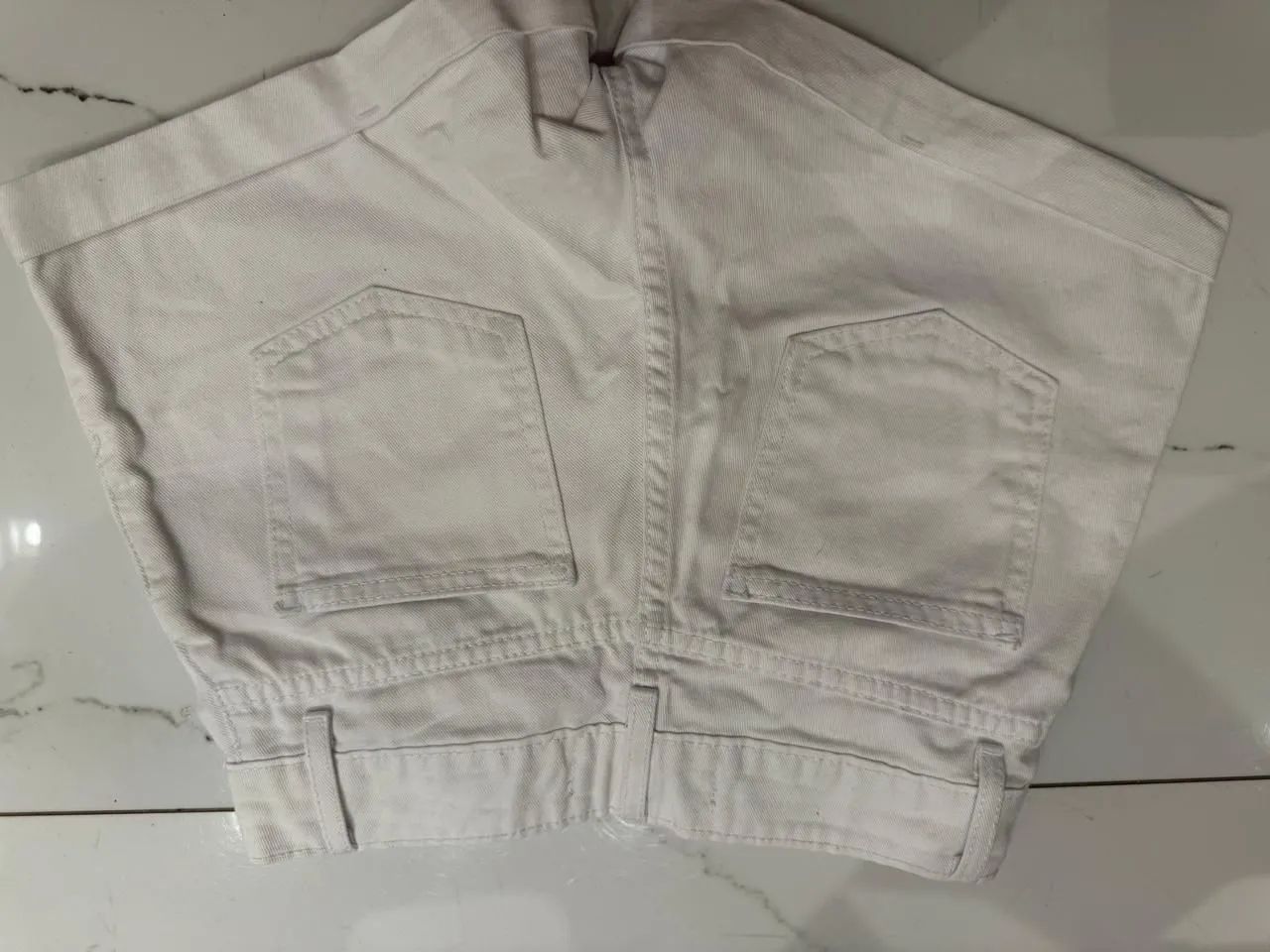 Short jeans Branco tamanho 12 - Foto 2
