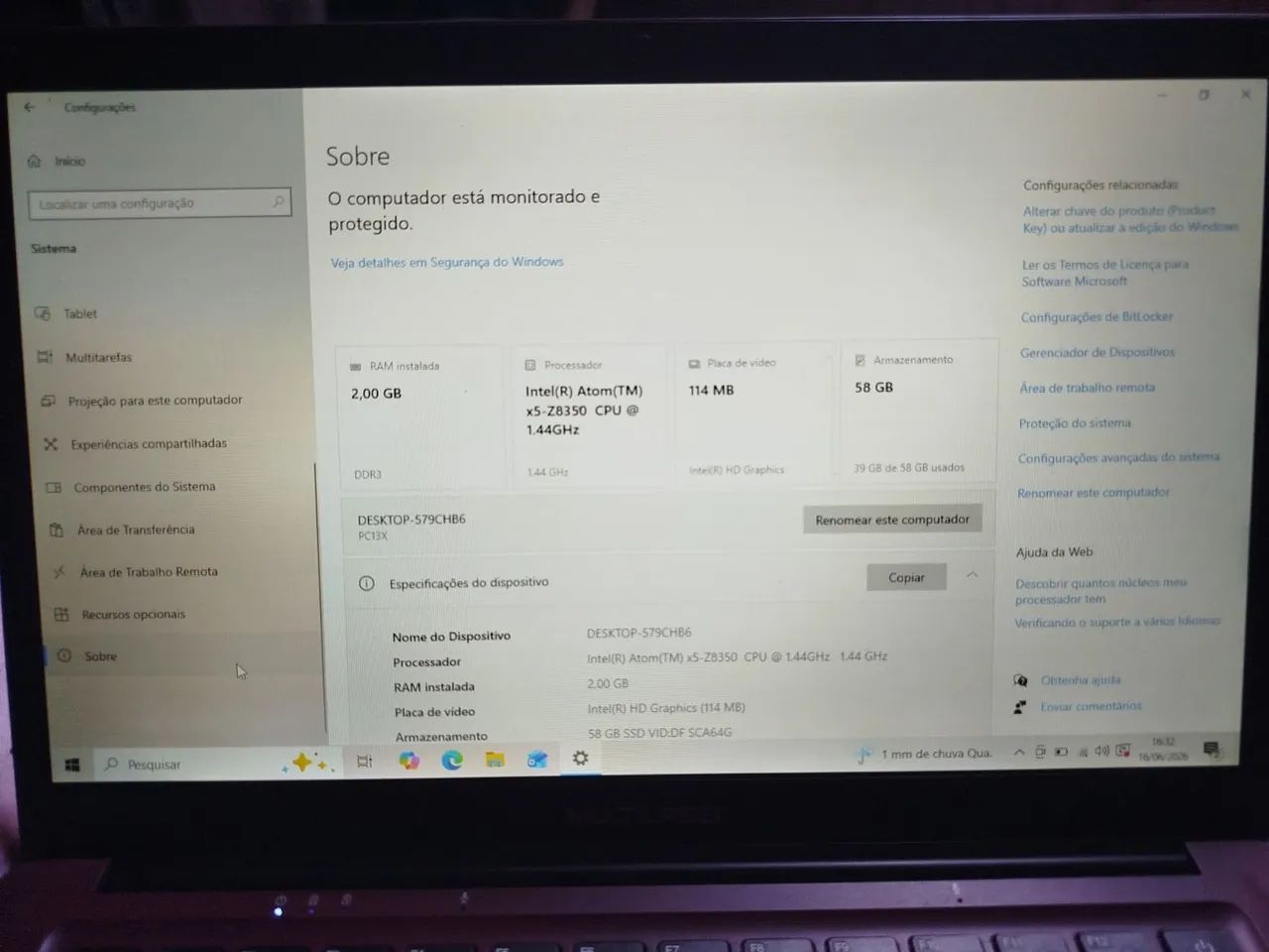 Vendo Notebook Multilaser Legacy Cloud PC135<br> - Foto 3