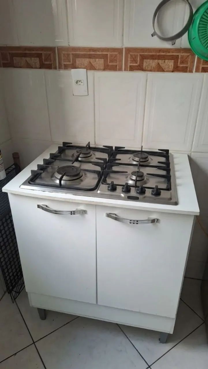 Kit Completo: Balcão + Cooktop 4 Bocas Inox - Foto 2