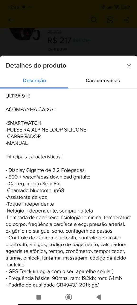 Smartwatch microwear U9 ultra novo - Foto 2