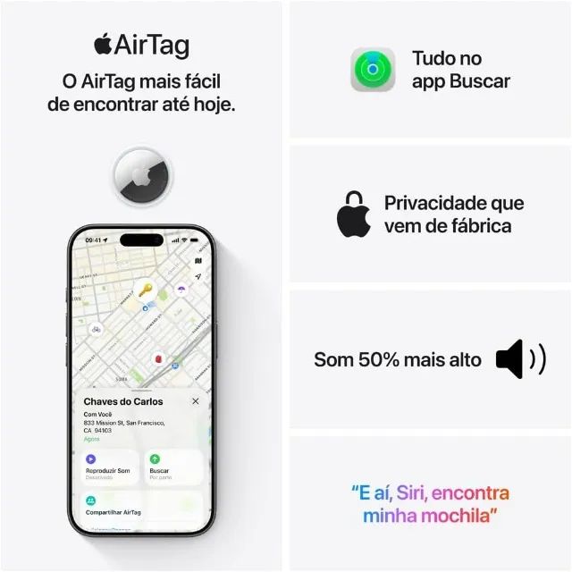 AirTag 1 Geração pacote com 4 - Foto 3
