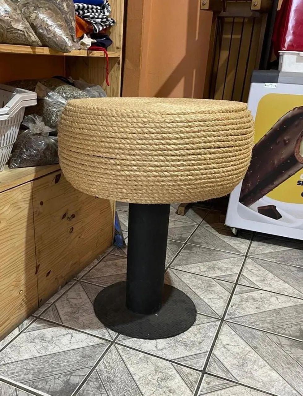 Mesa de corda decisão com pé de aço e tampo de vidro - Foto 3