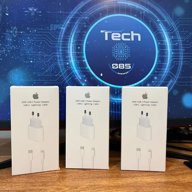 Carregador Rápido Turbo 20W para iPhone + Cabo Type-C Lightning ?