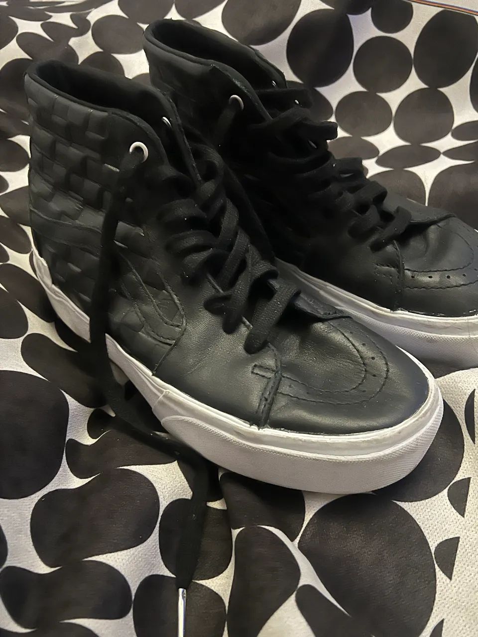 Tênis cano alto vans em couro 