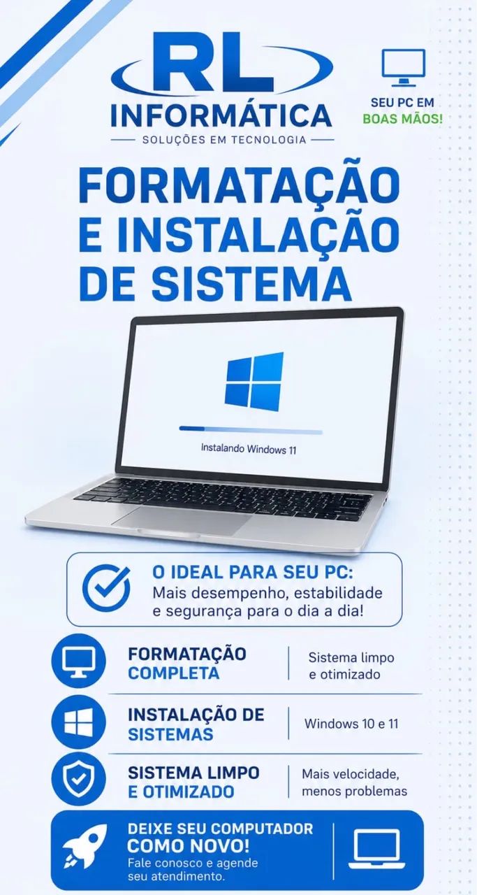 Formatação e instalação de sistema operacional 